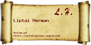 Liptai Herman névjegykártya