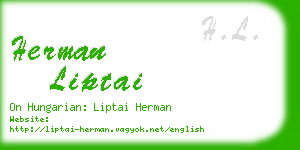herman liptai business card